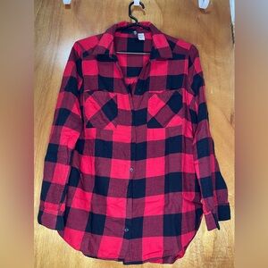 Red and Black Plaid Shirt
